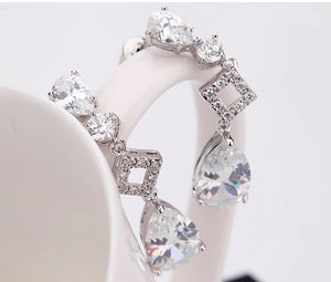 Diamonique Cubic Zirconia Drop Earrings